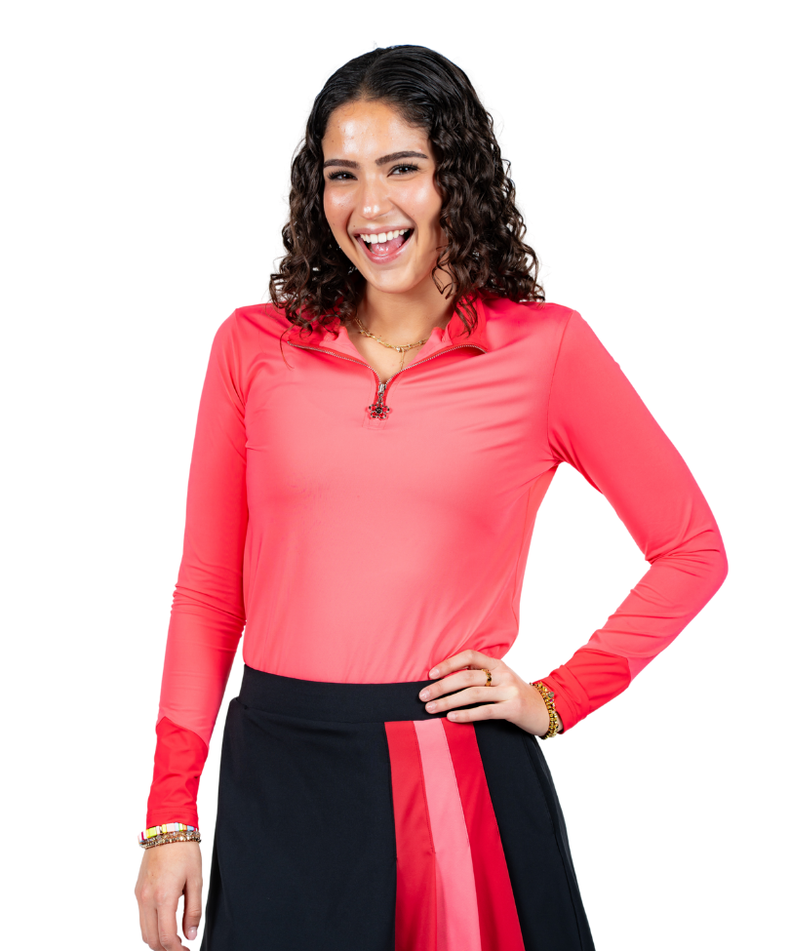 Birdie Vibes LS Shirt - Rose Pink / Red