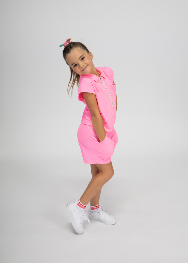 Golf Power Romper - Bright Pink