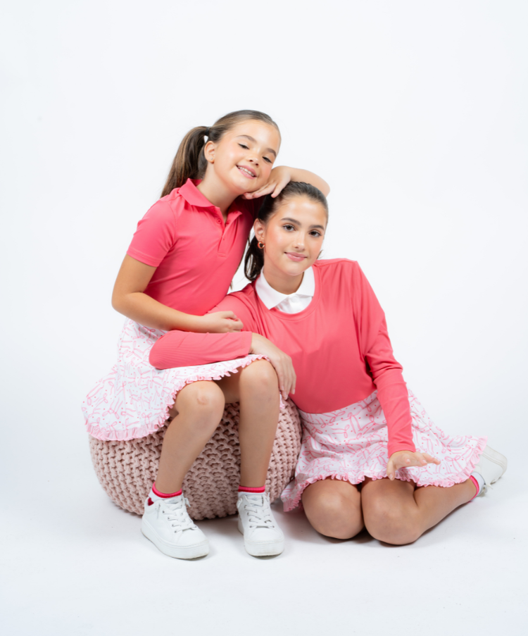 Ruffle Dream Skort - Pink Bows