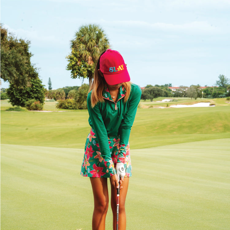 Birdie Vibes LS Shirt - Green / Queen Floral