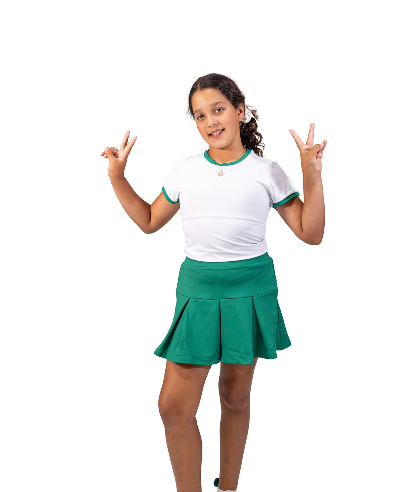 Every Day Tee - White / Lucky Green