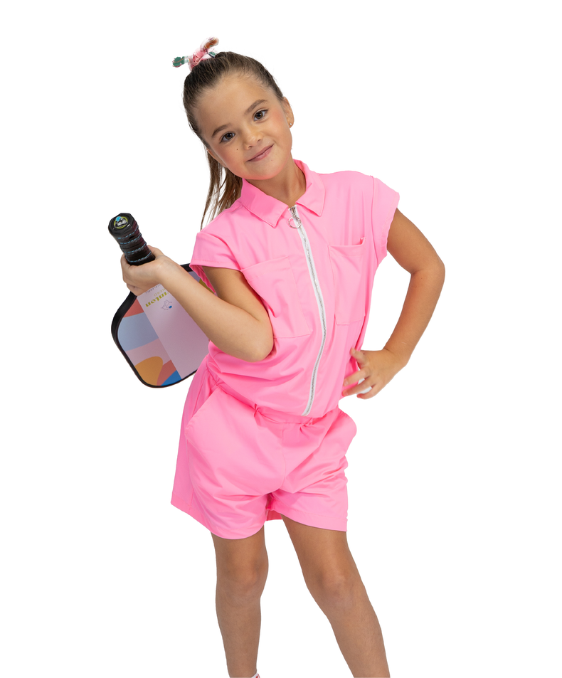 Golf Power Romper - Bright Pink