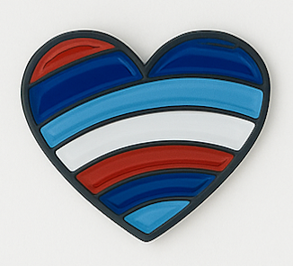 RWB Heart Ball Marker + Hat Clip