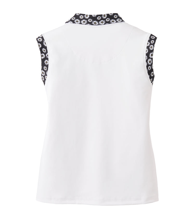 Hazy Sleeveless Polo - Daisy