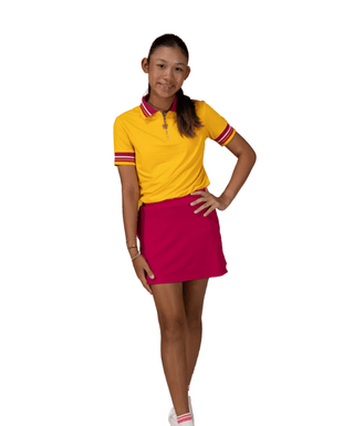 Alice Skort Magenta — Girls' Golf Skort, front view, full length