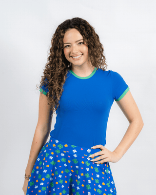 Every Day Tee Royal Blue / Jade Green — Women's Golf Tee