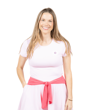 Gorgeous Tee Petal Pink — Women's Golf Tee, front view, full length