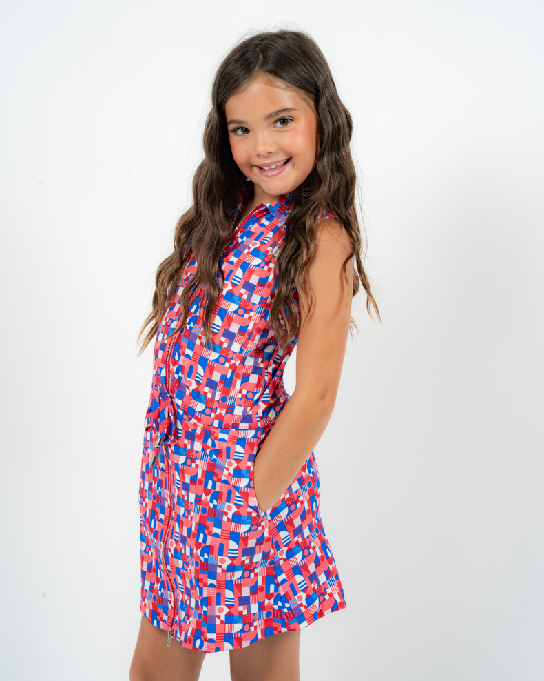 Liberty Dress Red Mosaic 1