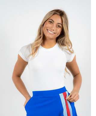 Rockstar Tee White — Women's Golf Tee, front view