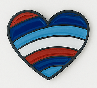 RWB Heart Ball Marker + Hat ClipBall markers