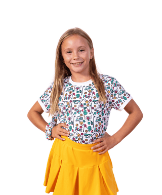 Unstoppable Tee Golf Fun — Girls' Golf Tee, front view, full length
