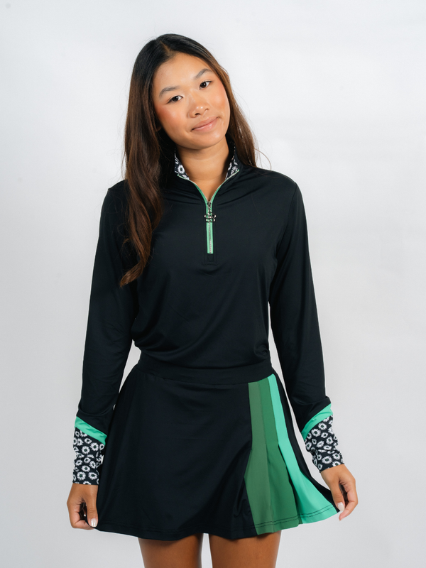 Birdie Vibes LS Shirt - Black / Daisy