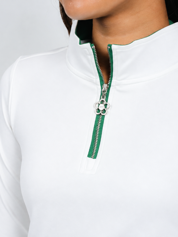 Ace Dress - White / Green