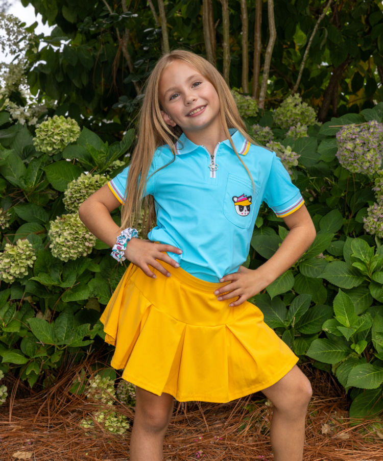 Pandastic Polo - Sky Blue
