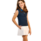 Hazy Sleeveless Polo - Navy