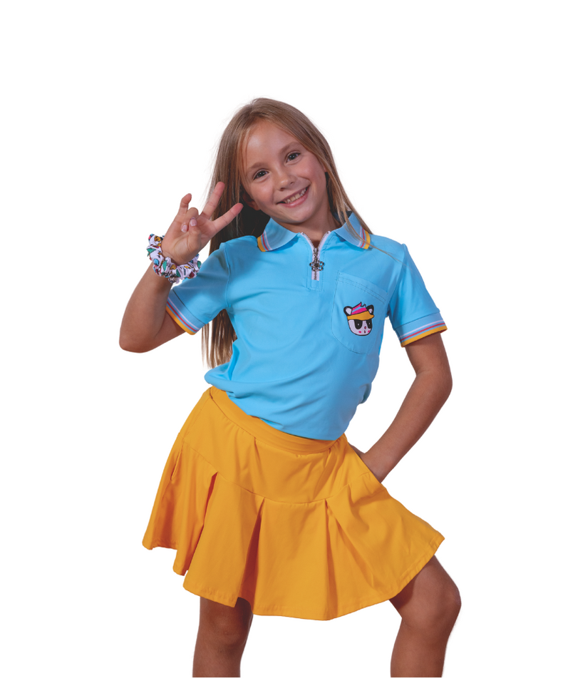 Pandastic Polo - Sky Blue