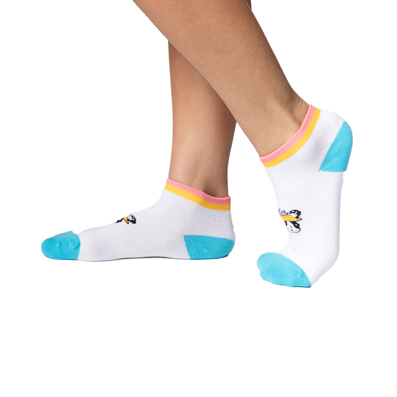 Panda Ankle Socks - White
