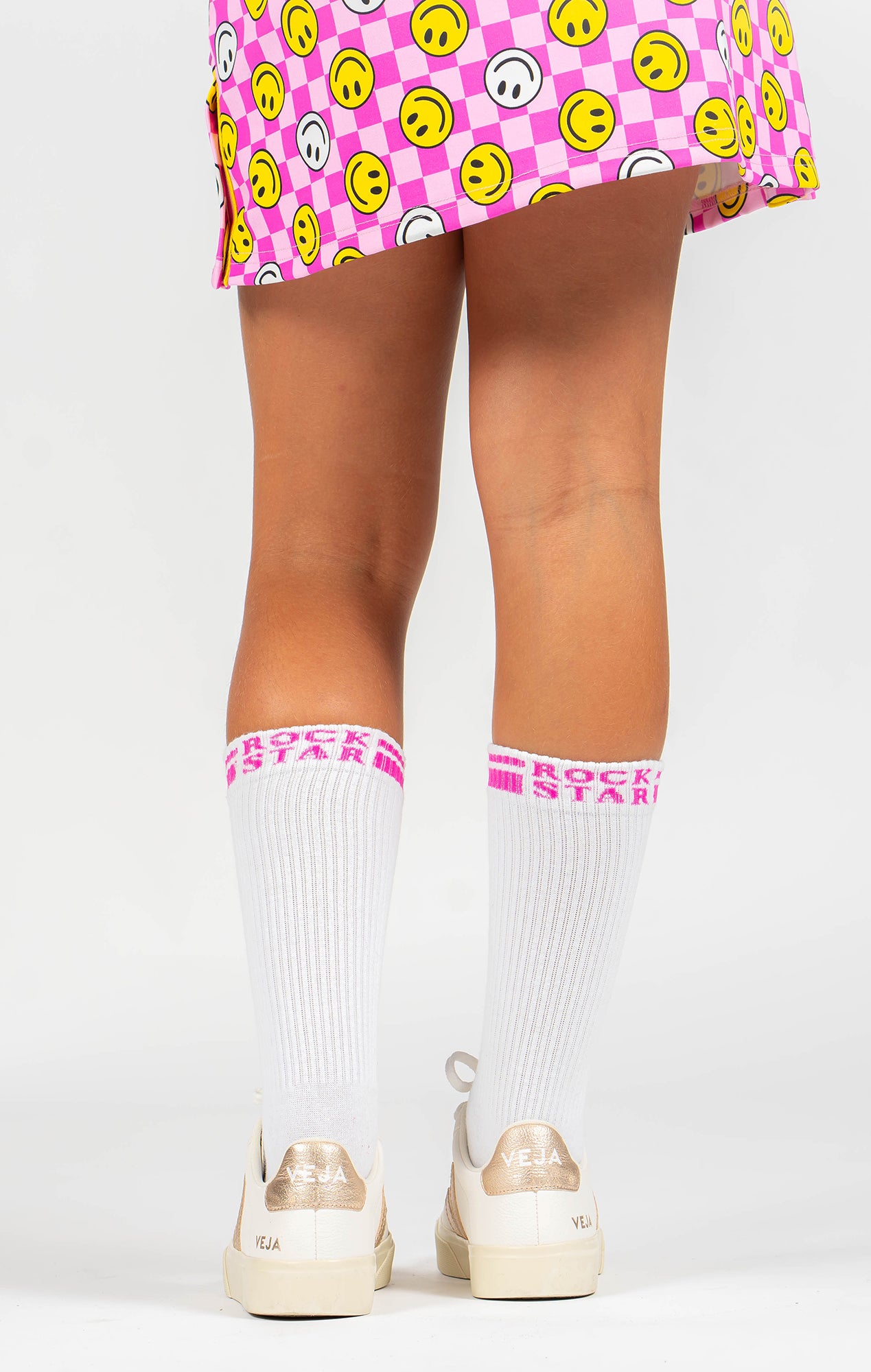 Rockstar Knee High Socks - White