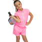 Girl Power Romper - Bright Pink