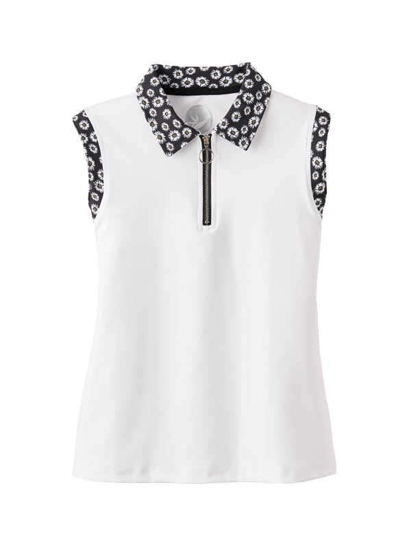 Hazy Sleeveless Polo
