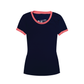 The Basic Tee - Navy / Rose Pink