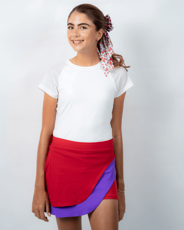 Bella Skort - Red / PurpleActivewear Bottoms
