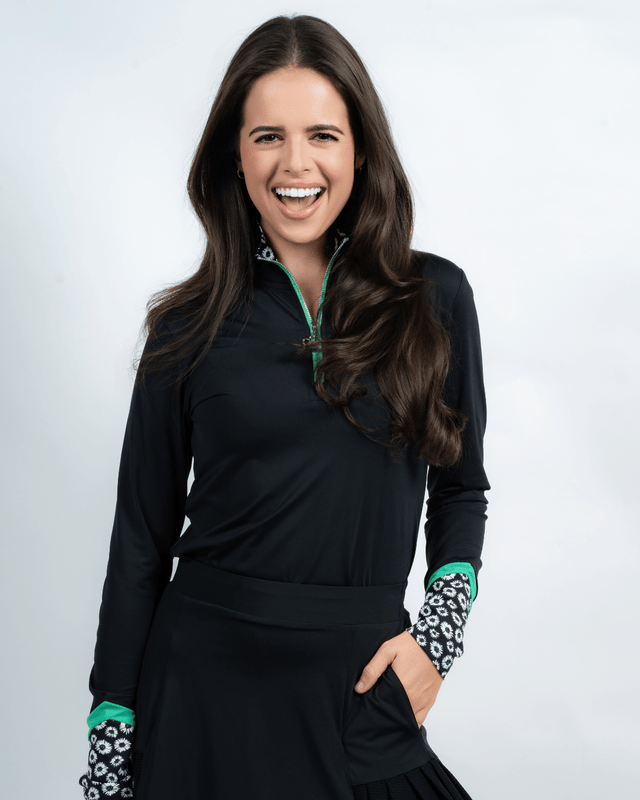 Birdie Vibes LS Shirt Women's - Black / DaisyLong Sleeve Top