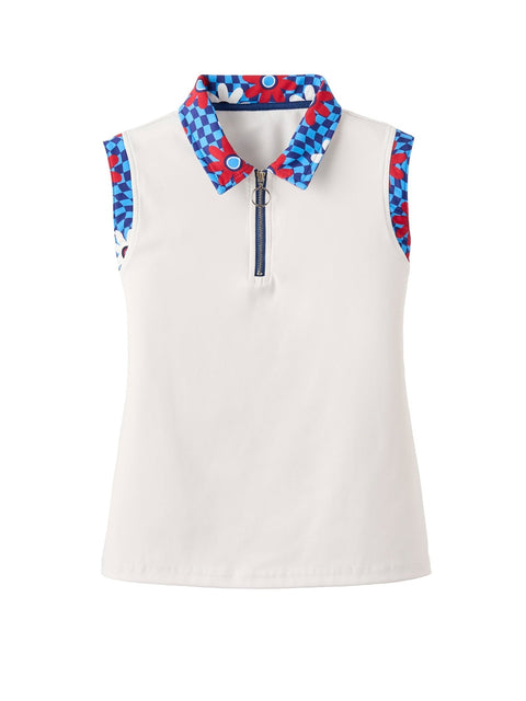 Birdie Vibes Sleeveless Polo Women's - RWB Flowerchild