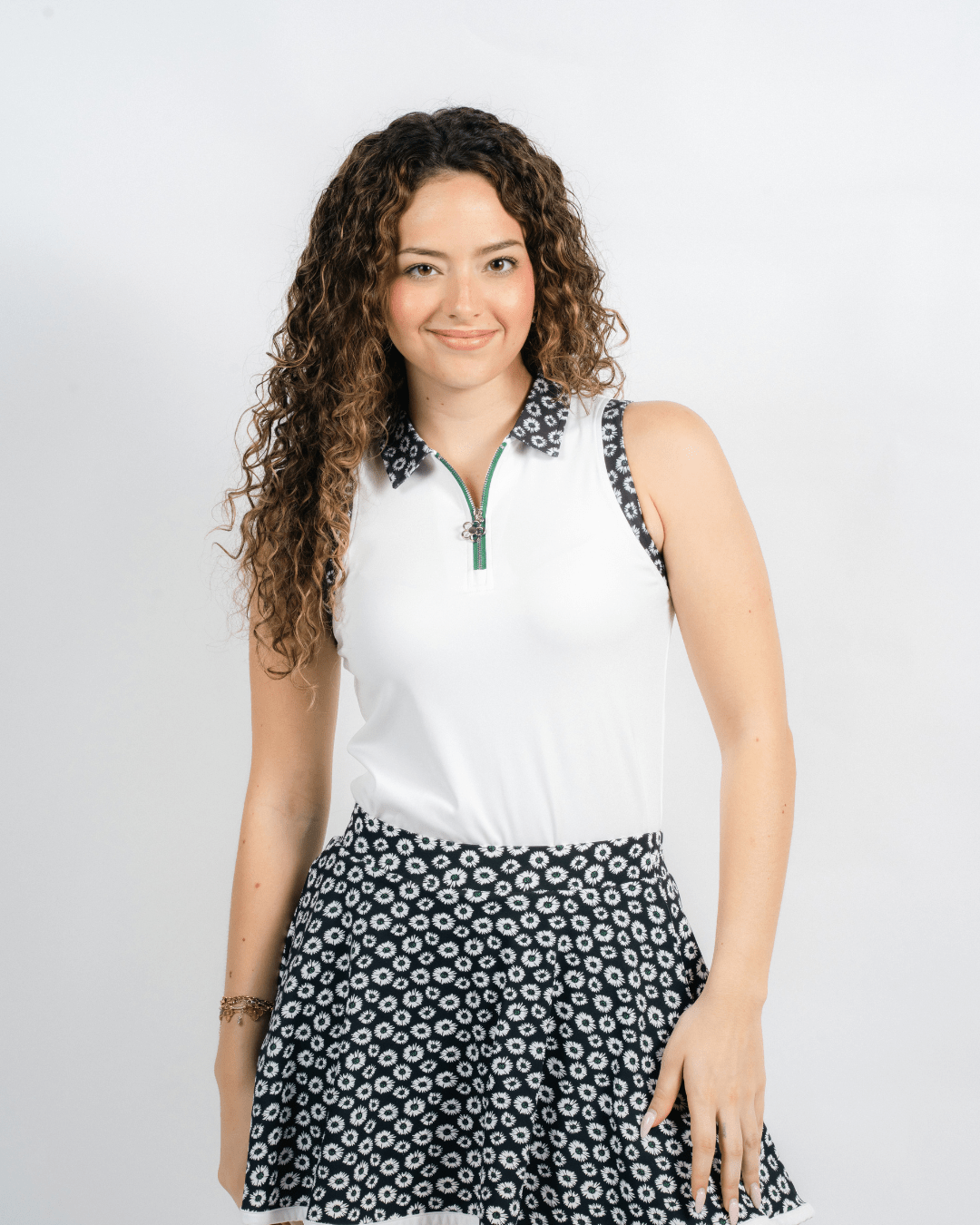 Birdie Vibes Sleeveless Polo Women's - White / DaisyPolo