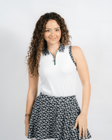 Birdie Vibes Sleeveless Polo Women's - White / DaisyPolo