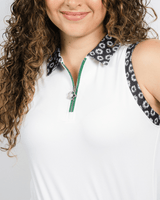 Birdie Vibes Sleeveless Polo Women's - White / DaisyPolo