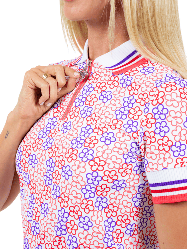 Bogey Free Polo Women's - Hat Trick Flowers