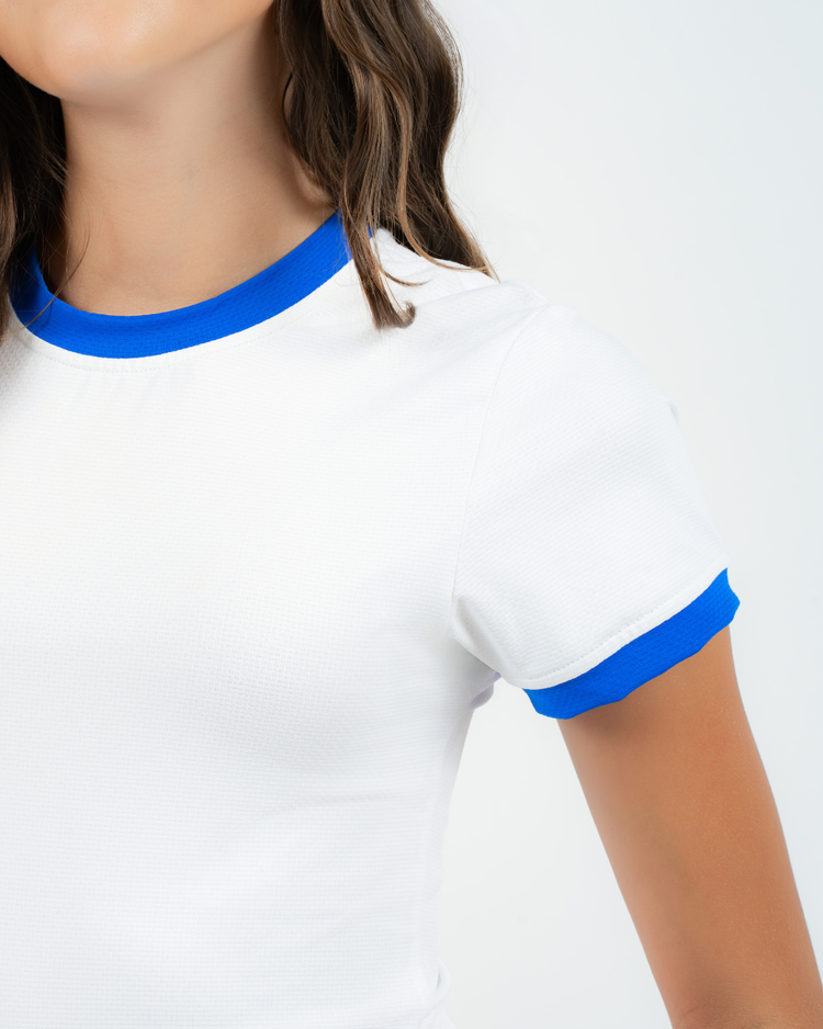 Every Day Tee White Royal Blue 3