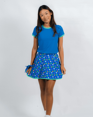 Every Day Tee Royal Blue / Jade Green — Girls' Golf Tee