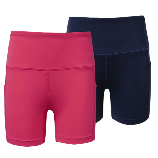 Biker Shorts Combo - Navy / Rose Pink