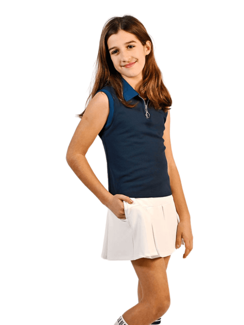 Hazy Sleeveless Polo - Navy