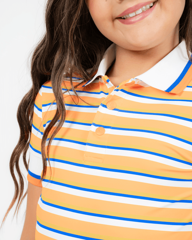 Lexi Polo Lucky Stripes — Girls' Golf Polo