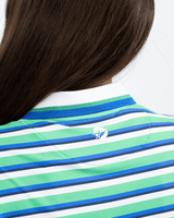 Lexi Polo - Blue & Green StripesPolo