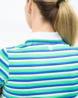 Lexi Polo Women's - Blue & Green StripesPolo