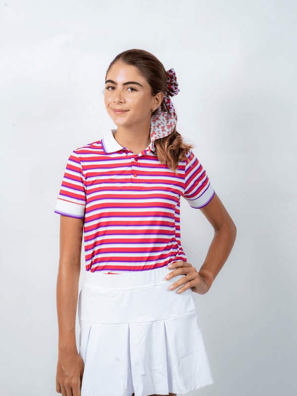 Lexi Polo Women's - Red Stripes