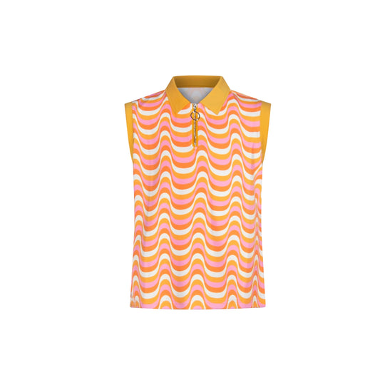 Hazy Sleeveless Polo - Hypnotic Gold