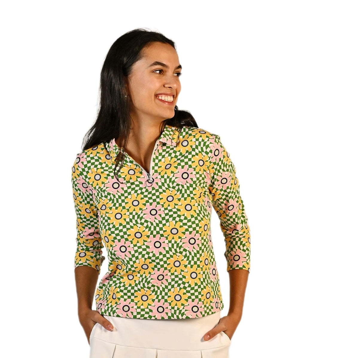 Hazy LS PoloLong Sleeve Top