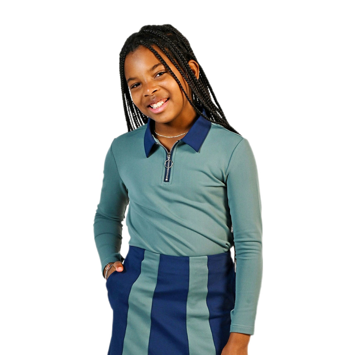 Hazy LS PoloLong Sleeve Top
