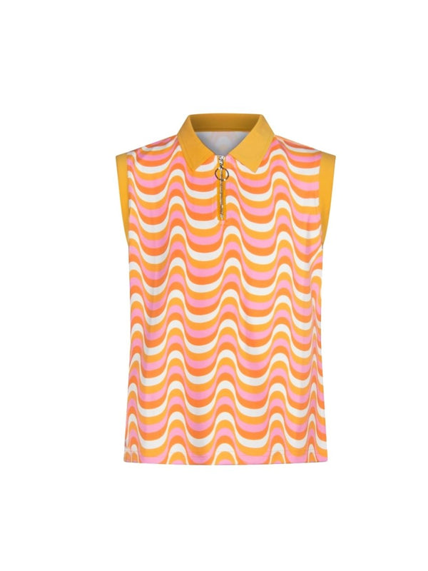 Hazy Sleeveless Polo